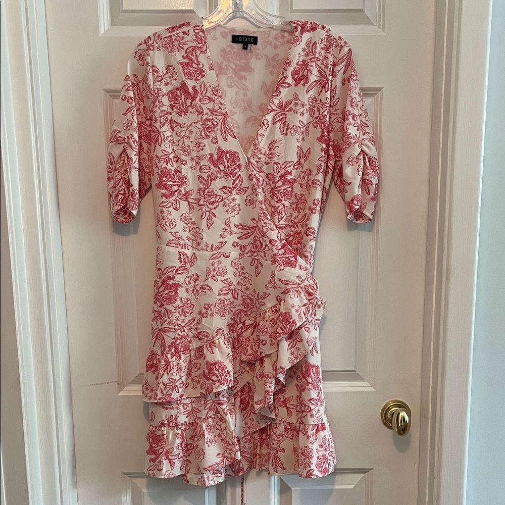 1. State Pink Floral Mini Dress